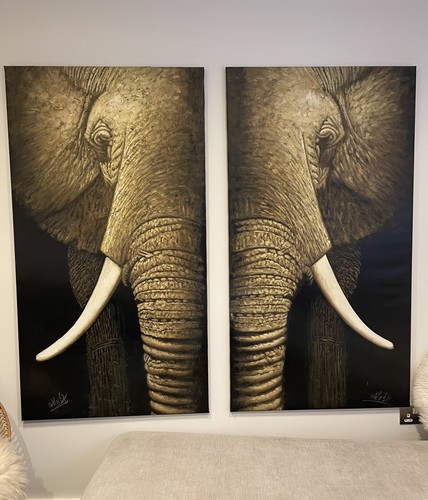 Hand painted elephant - hand,