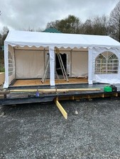 Toolport 6m x 3m White PVC  750 Flame-retardant Heavy Duty Marquee 