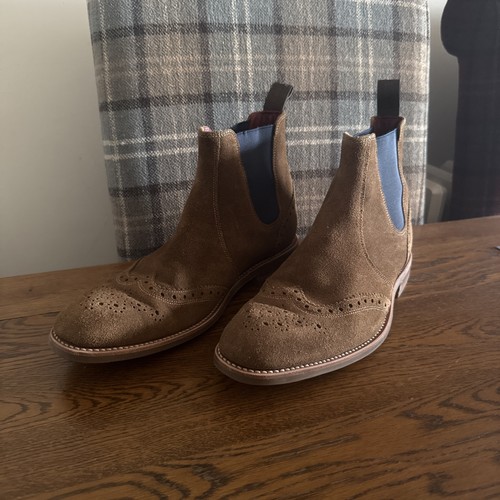 Loake hoskins tan suede - suede, boot