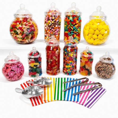 Plastic style sweet jars - plastic,