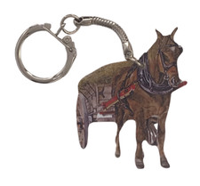 Horse cart keyring - horse,