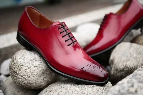 Handmade burgundy brogue - handmade,