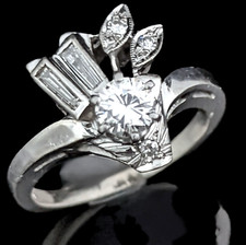 1950s Vintage Diamond 14k