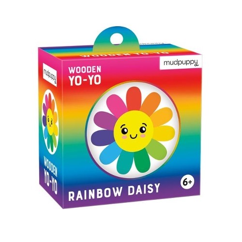 Rainbow daisy wooden yo - daisy,