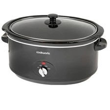 Cookworks Black 6.5 Litre Slow Cooker (5-6 Portion)