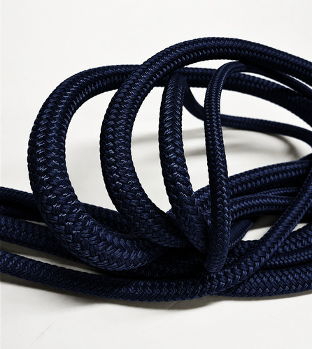 Navy polyester braid - polyester, on
