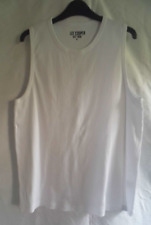 Matalan lee Cooper mens white ribbed sleeveless vest size XL