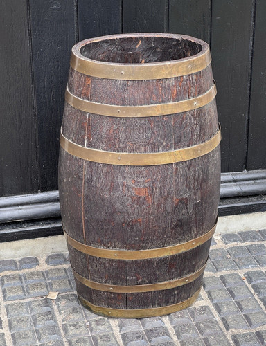 Victorian oak barrel umbrella - victorian,