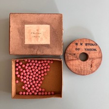 Box of Victorian Glass Beads &