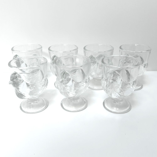 Set vintage clear glass - set,