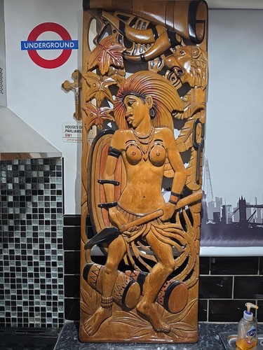 Trible wood carving large - trible,