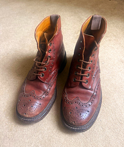 Unisex brown leather brogue - unisex,