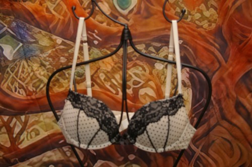 Bra peach and black - bra,,