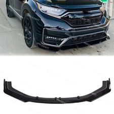 Universal Glossy Black Front Bumper Lip Splitter Spoiler Kit Body Kit Protector