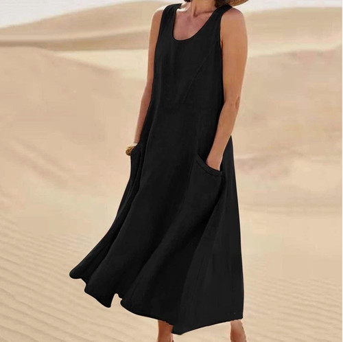 Womens plain cotton linen - cotton,