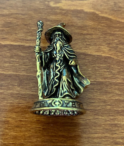 Wizard brass figure - wizard, new