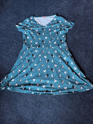 Popsy teal puffin dress women - dress,