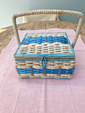 Beautiful Vintage Blue Wicker
