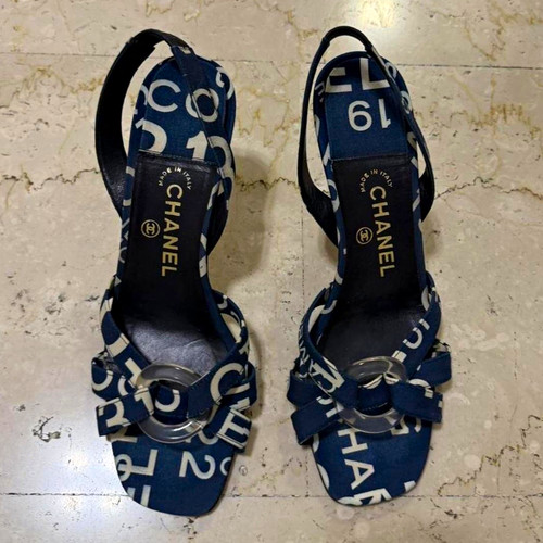 Chanel blue white logo - logo, print