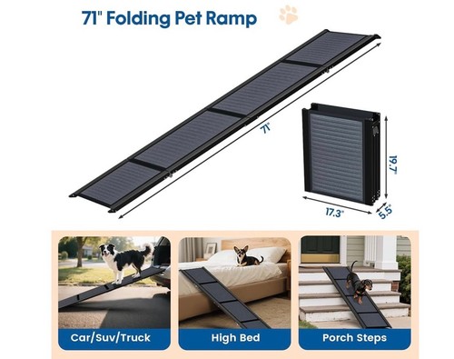 Hbtower folding dog - 71", ramp