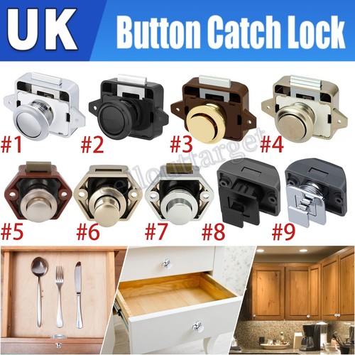 Cabinet push button latch lock - cabinet,