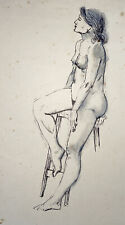 Original Pen and Ink Study Of Nude Woman Contemporary Art Perfect Christmas Gift