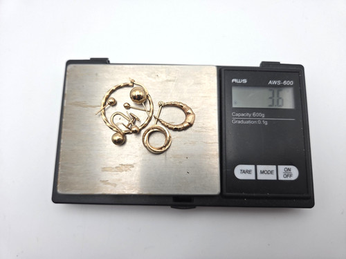 Vtg 14k yellow gold single - 14k,