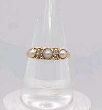 Victorian Diamond & Pearl Ring