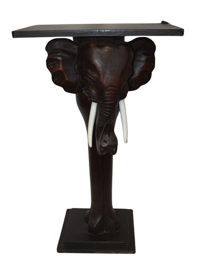 Hand carved wooden elephant - carved,