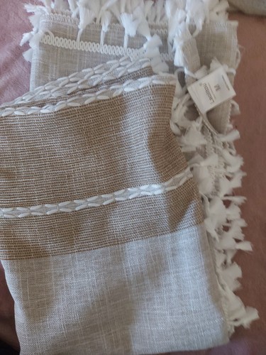 Large vintage white beige lace - vintage,