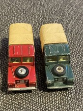 CORGI TOYS  - LAND ROVER , 109 With Canopy  x2 Dark green and red. Vintage 