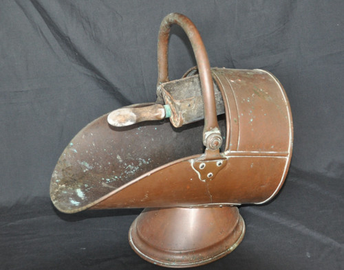 Vintage copper coal scuttle - vintage,