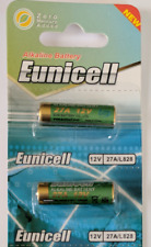 2 x Eunicell  27A 12v BATTERY A27 MN27 EL812 L828 CA22 GP27A Zero Mercury