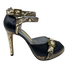 REAL SNAKE SKIN HEELS BLACK