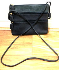 NATHALIE ANDERSEN WOMENS NAVY BLUE FAUX LEATHER CROSSBODY SHOULDER BAG (WB02)