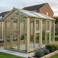 6x10 Glass Greenhouse Toughen