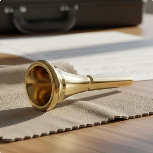 Brass horn mouthpiece - horn,