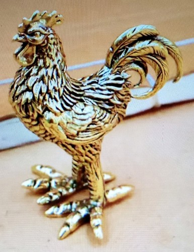Brass cockerel rooster mini - cockerel,