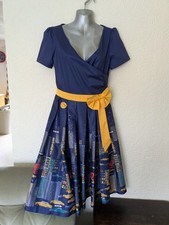 Ladies Lindy Bop Dress Blue