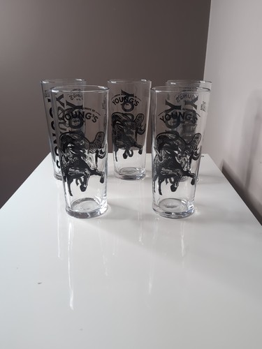Youngs pint beer - beer, glasses