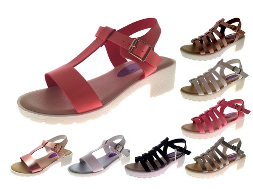 Girls block heels sandals - block,