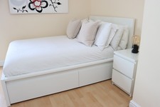 Ikea Malm White Double Bed
