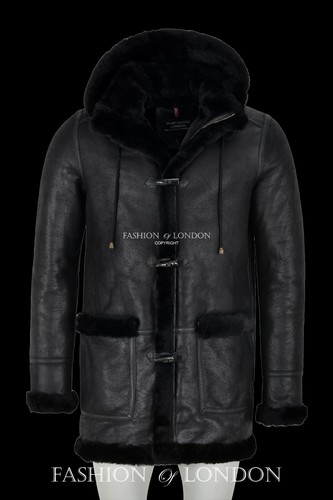 Men sheepskin duffle coat - men's,