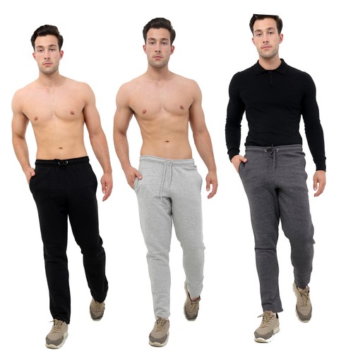Mens fleece open hem jogging - fleece,