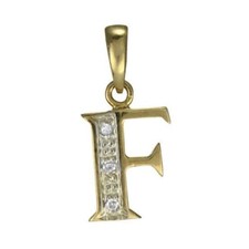 9ct Gold & Diamond Alphabet Letter Charm A - Z / Pendant / Initials / Charms