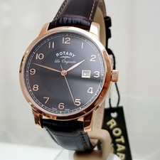 Rotary LES Originales SWISS MADE Mens Watch Brown Leather GIFT for Him! RRP£290