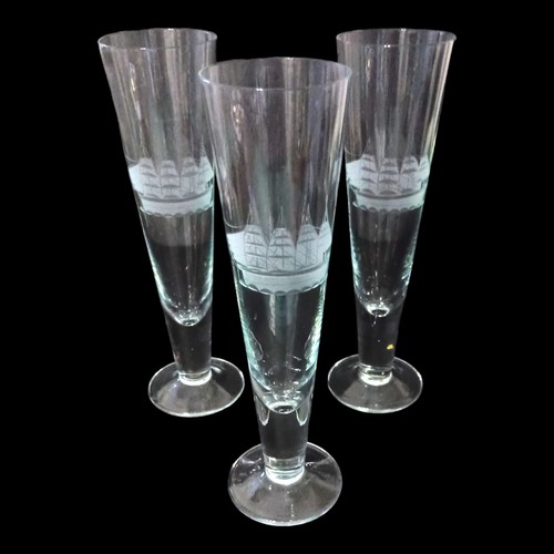 Crystal pilsner glasses - 3,