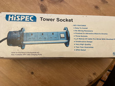 Hispec Pop-up Tower socket kitchen worktop plugs. Free postage 