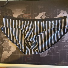 Mens sheer L Black/White see