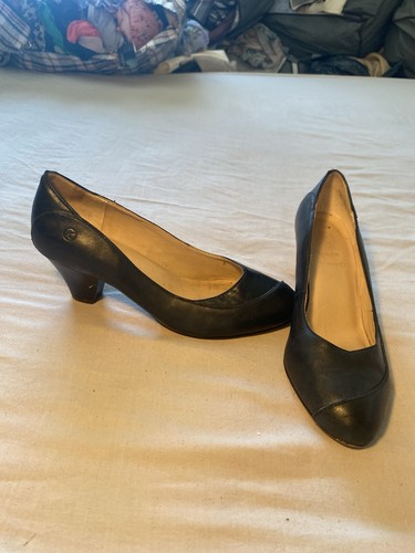 Vintage black leather - black, shoes
